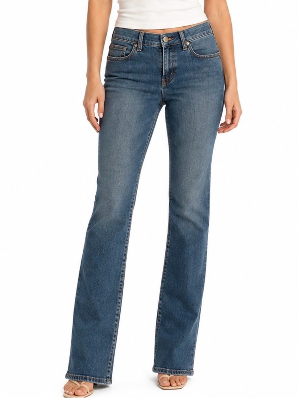 Halogen Denim Women’s Size 6 Gray Bootcut Stretch Jeans Mid Rise